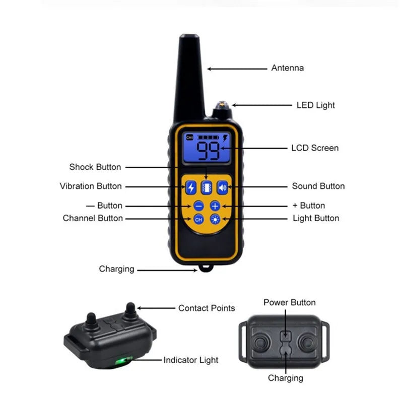 Collar de entrenamiento eléctrico para perros