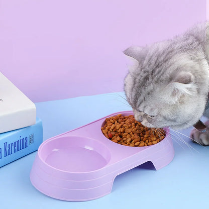 Double Pet Food Bowl